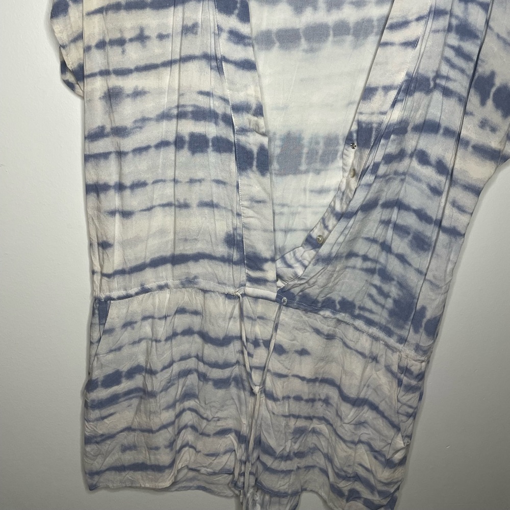 Blue tie dye romper